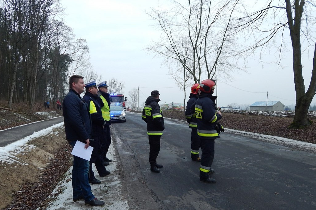 Wypadek w lesie w Radziejowie