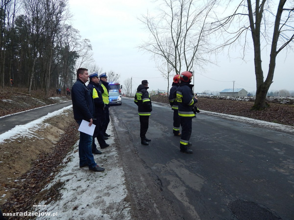 Wypadek w lesie w Radziejowie