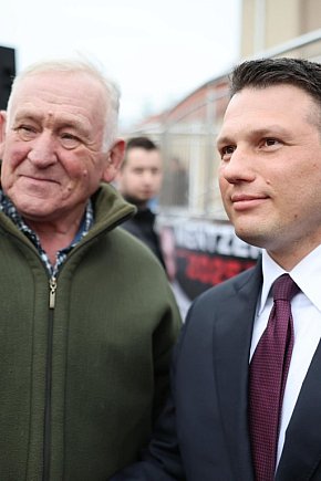 Mentzen na Kujawach w ramach kampanii prezydenckiej. Odwiedził Radziejów-376