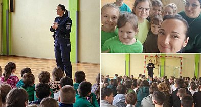 Lekcja bezpieczeństwa w sieci. Policjantka ostrzegała uczniów przed zagrożeniami-11156