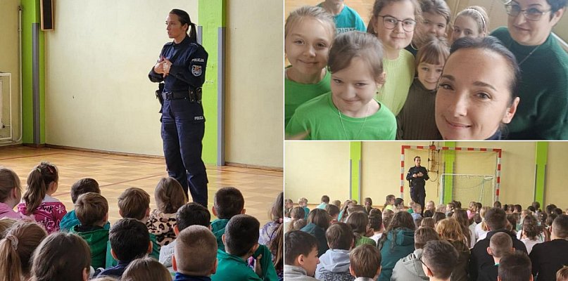 Lekcja bezpieczeństwa w sieci. Policjantka ostrzegała uczniów przed zagrożeniami - 11156